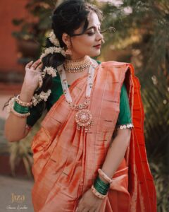 Prarthana Behere Instagram - 🧡
Makeup By:- @mua_prachisabale
Jewellery By:- @jizajewellerystudio
Photographer:- @gauravk6677
Outfit @zartaricouture 
Location @sumbaran_mystic
Shoot organised by @jizajewellerystudio