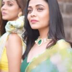 Prarthana Behere Instagram - We नारी .. 6th look Green : Green is the prime color of the world, and that from which its loveliness arises. Saree 1 - WNG 1k A tie-dye green saree with a touch of tradition in its golden border, ensuring you dance through the festivities in style. Saree 2 - WNG 1l a stunning olive green saree adorned with ochre yellow floral prints, intricate gota patti border, and dazzling studs for a touch of elegance. SAREES ARE EXCLUSIVELY AVAILABLE IN KASAB STORE ,THANE from DUSHERA 😇🙏🏻💜 Special thanks to the team: Manager: @sakshi_stylist Shoot managed and designed By : @jizajewellerystudio 🙏🏻 Mua @mua_prachisabale 😘 Jewellery @jizajewellerystudio 😍 Captured by @gauravk6677 @akshaykumbhar_photography❤️ Draping by @nilam_art1687 🤩 location @bambooandbricksresort 😇 #prarthanabehere #pallavibhide #weनारि #wenaari #wenaarisaree #benaariwenaari #benaari #happiness💕 #newbrand #sareebrand #sareecollection #oursareestory #sareelove #sareelover #saree #wethewomen #sareestyle #bappamorya🙏