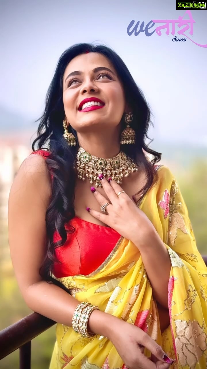 Prarthana Behere Instagram - Saree : WE नारी 🧡💛❤️ Jewellery: @akshat_jewellery #sareelove #festivallook #weddingcollection #newcollection #wenaari #weनारी #wenaarisaree #sareelove #sareecollections #mybrand #prarthanabehere SAREES ARE AVAILABLE IN KASAB SAREE STORE, THANE @kasab_thane @we_naari @bhide.pallavi @sakshi_stylist