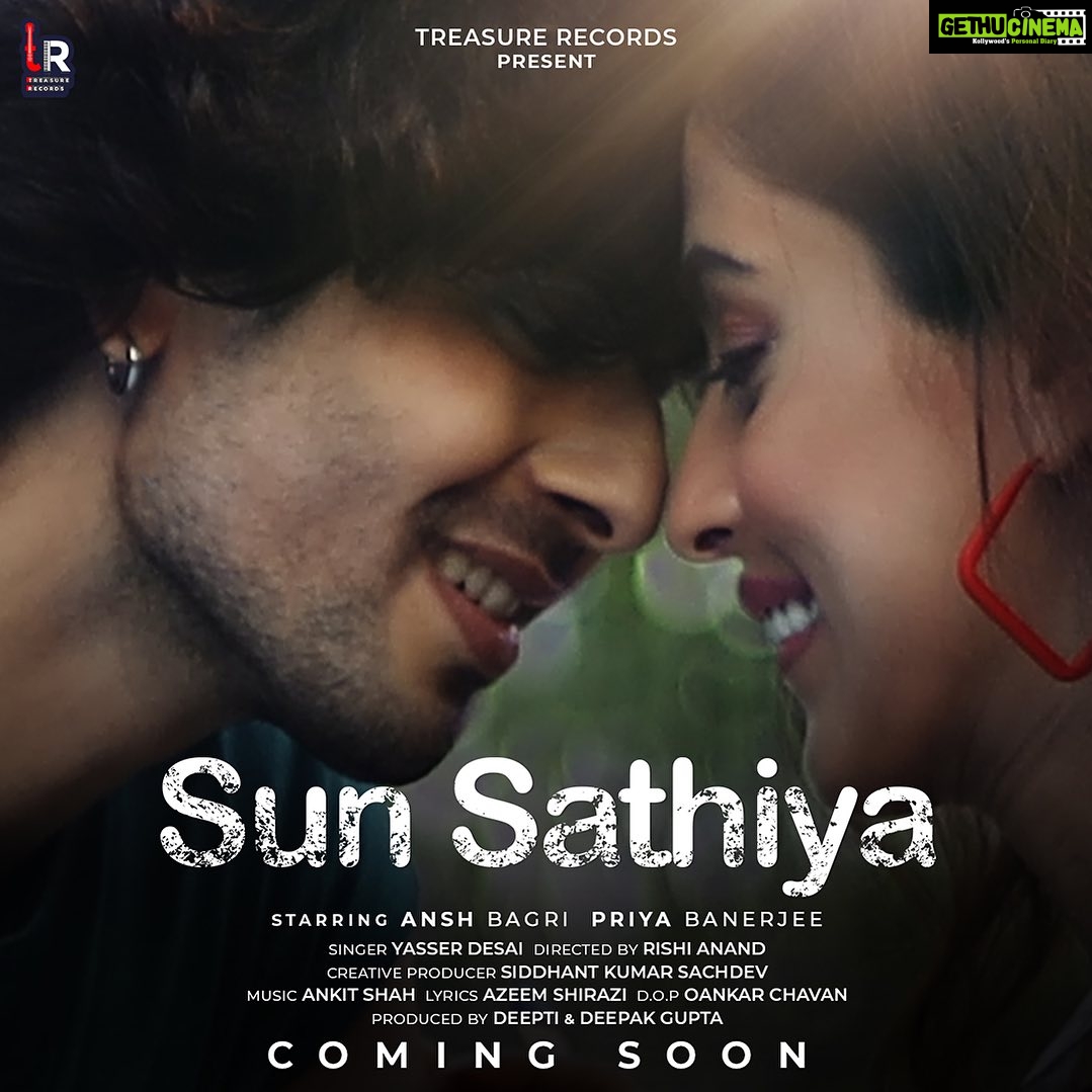 Priya Banerjee Instagram - “Love is what makes the ride worthwhile” We are very excited to share the first look of our upcoming song #SunSaathiya by @yasserdesai with you! @rishianand89 @yasserdesai @priyabanerjee @anshbagri @ankitshahmusic @ileo_ila @sidhaantsachdev5 @oankar @azeemshirazi @treasurerecords @deeptii29 @deepakg.28 @siddharthgauba @nikitah_14 @mudit.buttan18 @7zoneproductions @sagar_r_bhattarai @shoancameron9 #treasurerecords #sunsaathiya #newtrack #song #newsong #music #musiclover #lovesongs #romanticsong #comingsoon #yasserdesai #anshbagri #priyabanerjee #newsonglaunch