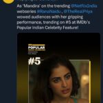 Priya Banerjee Instagram - #gratitude 🙏🏻🧿 #trending @imdb_in @netflix_in