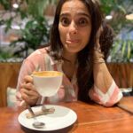 Priya Bapat Instagram - Coffee isn't just a drink, it's an emotion. Can you tell from my face? ☕️😌 Swipe left to know more 😄