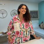 Priya Bapat Instagram - When you love your hair and your outfit 🩷 Thank you for the 🎁@whysobluelove 🩵💙 Hair @nilampatel12 Make up @saurabh_kapade