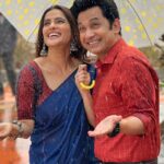 Priya Bapat Instagram - ☔️ ❤️ Campaign @kohinoorgrouppune Saree @sawenchi #love #rain
