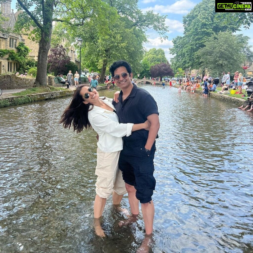 Priya Bapat Instagram - In the freezing cold water 🧊❤️ Bourton-On-The-Water - The Cotswolds - Gloucestershire