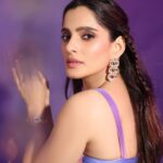 Priya Bapat Instagram - Close up 💜 #cityofdreams3 TOMORROW Outfit @anerabyav @manalirawat Style @bapatshweta Jewellery @bblinggbymeghana Make up @saurabh_kapade Hair @hairbymeghaa 📸 @shrutisbagwe
