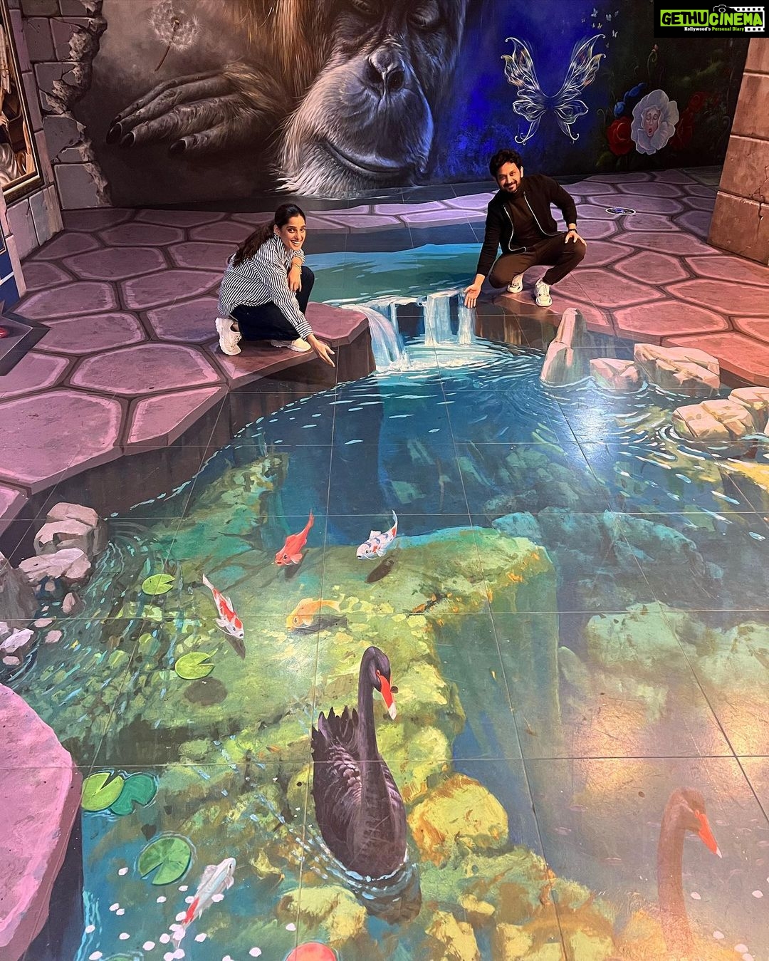 Priya Bapat Instagram - Exploring Artvo gallery in Melbourne was an amazing experience. The optical-illusion murals were incredible, creating a sense of wonder with clever angles and perspective. It felt like being a child again, mesmerized by the magic of art. ArtVo