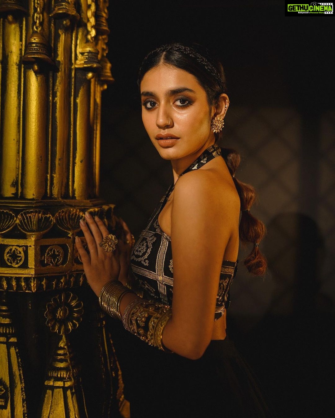 Priya Varrier Instagram - Happy Diwali✨🪔 Concept & Styling: @amritha_lakshmi___ @styledby_al_ Photography: @merin__georg HMU: @neethu_makeupartist Wearing: @ka_couture_ @khali_proud Jewellery: @goodwillcollectionskerala Decor: @oakstreetevent BTS: @__naim.___ Studio: @tinyturtle.media Special thanks: Arjun Babu @roshni.nishi