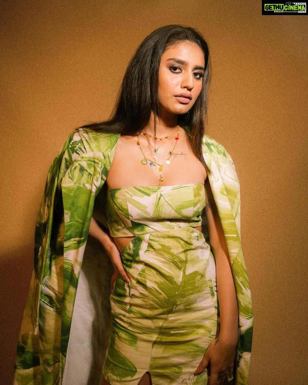 Priya Varrier Instagram - Never was. Never intend to be. Styling: @jukalker Wearing: @julyissue_online MUA: @sadhnasingh1 Hair: @hairbyrajabali Jewellery: @azgaofficial Styling team: @pratimajukalkar Shot by: @__suru