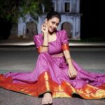 Priyaa Lal Instagram - 💜 Outfit: @mounikavootla Styled by: @monu_vootla Picture Credit: @nikhil_varma7 MUA: @dhanvi_makeovers #instagram #instadaily #photogram #purple #dress #indian #shootdiaries #traditional #photoshoot