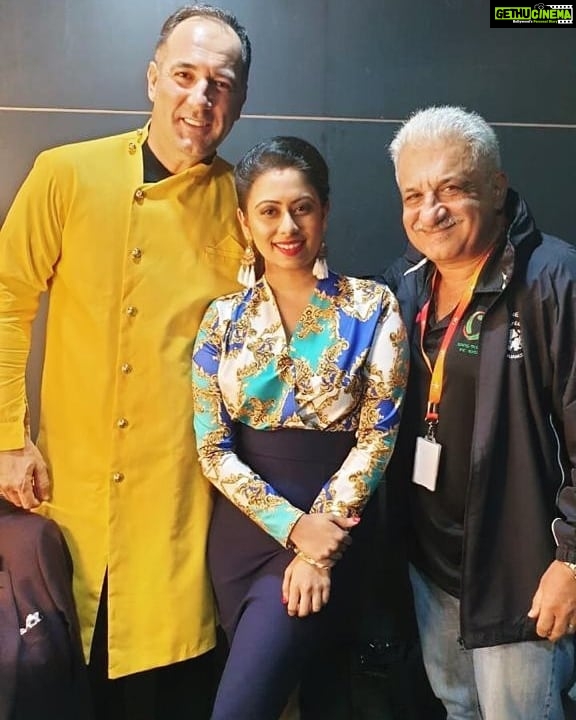 Priyaa Lal Instagram - With these two gentlemen @stimacigor Indian Football Coach and commentator Andy #heroisl #footballlife #indianfootball #football #igorstimac #letsfootball