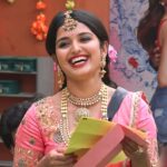 Priyanka M Jain Instagram - Dusserha celebrations in Bigg Boss House 🎊 🎊 Outfit: @parisadesigners Jewellery: @kasturisilverjewellery #biggbossseason7 #biggbosstelugu #priyankajain #priyankabb7 #piyu #bb7 #starmaa #disneyplushotstar #BiggBossTelugu7 #priyankaonbbtelugu7 #BiggBossTelugu7 #biggboss7telugu