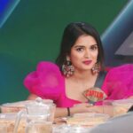 Priyanka M Jain Instagram - Pink love ♥ Outfit: @labelmacara Jewellery: @fashioncurvee #biggbossseason7 #biggbosstelugu #priyankajain #priyankabb7 #piyu #bb7 #starmaa #disneyplushotstar #BiggBossTelugu7 #priyankaonbbtelugu7 #BiggBossTelugu7 #biggboss7telugu
