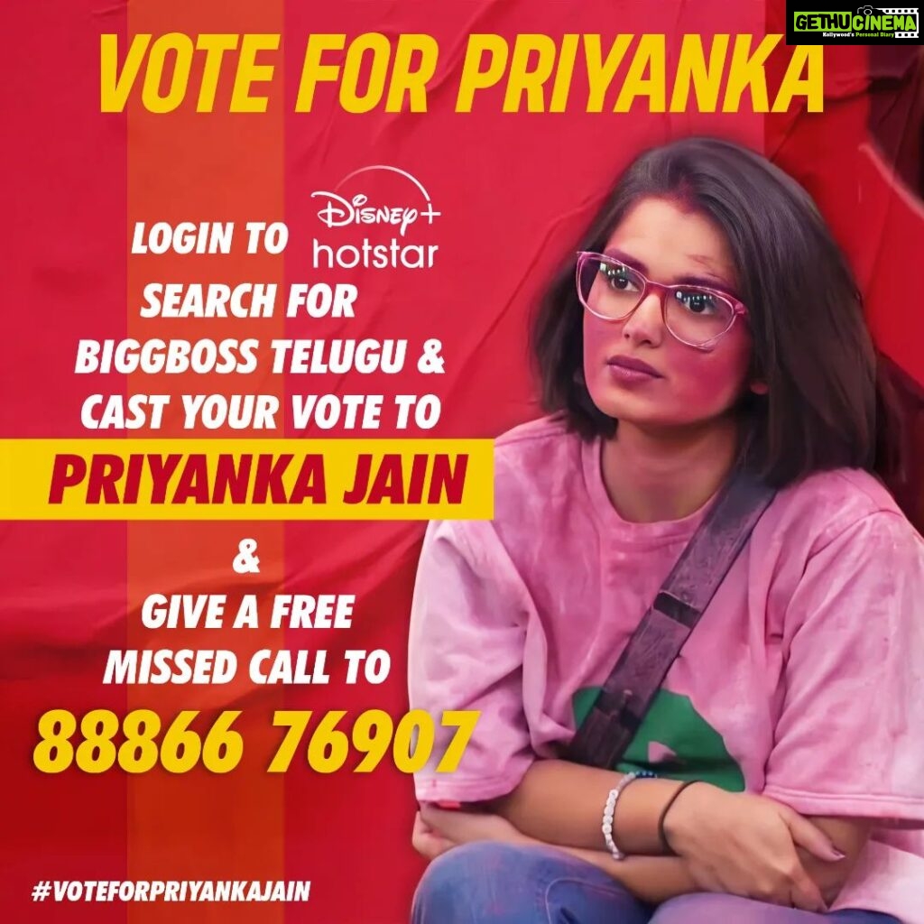Priyanka M Jain Instagram - Login to Disney + hotstar, Search for Bigg Boss Telugu 7 Cast 1 vote to Priyanka Jain and Also Give 1 missed call to 8886676907 (Free) #biggbossseason7 #biggbosstelugu #priyankajain #priyankabb7 #piyu #bb7 #starmaa #disneyplushotstar #BiggBossTelugu7 #priyankaonbbtelugu7 #BiggBossTelugu7 #biggboss7telugu