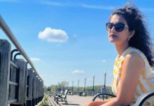 Priyanka Nair Instagram - Breathe in the sky’s tranquillity ☁️ #priyankanair #skyhasnolimit #newyork #traveler 📸 @akhil_kavalayoor