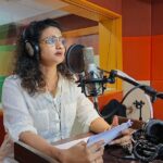 Priyanka Nair Instagram - Dubbing time ♥️ #karnika #priyankanair #malayalamcinema #instagram