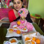 Priyanka Pandit Instagram - Laddu wale candles 😍mere Pyare laddu Gopal ke liye 🥰thanks @bhawnaaggarwaldesigns di Mumbai, Maharashtra