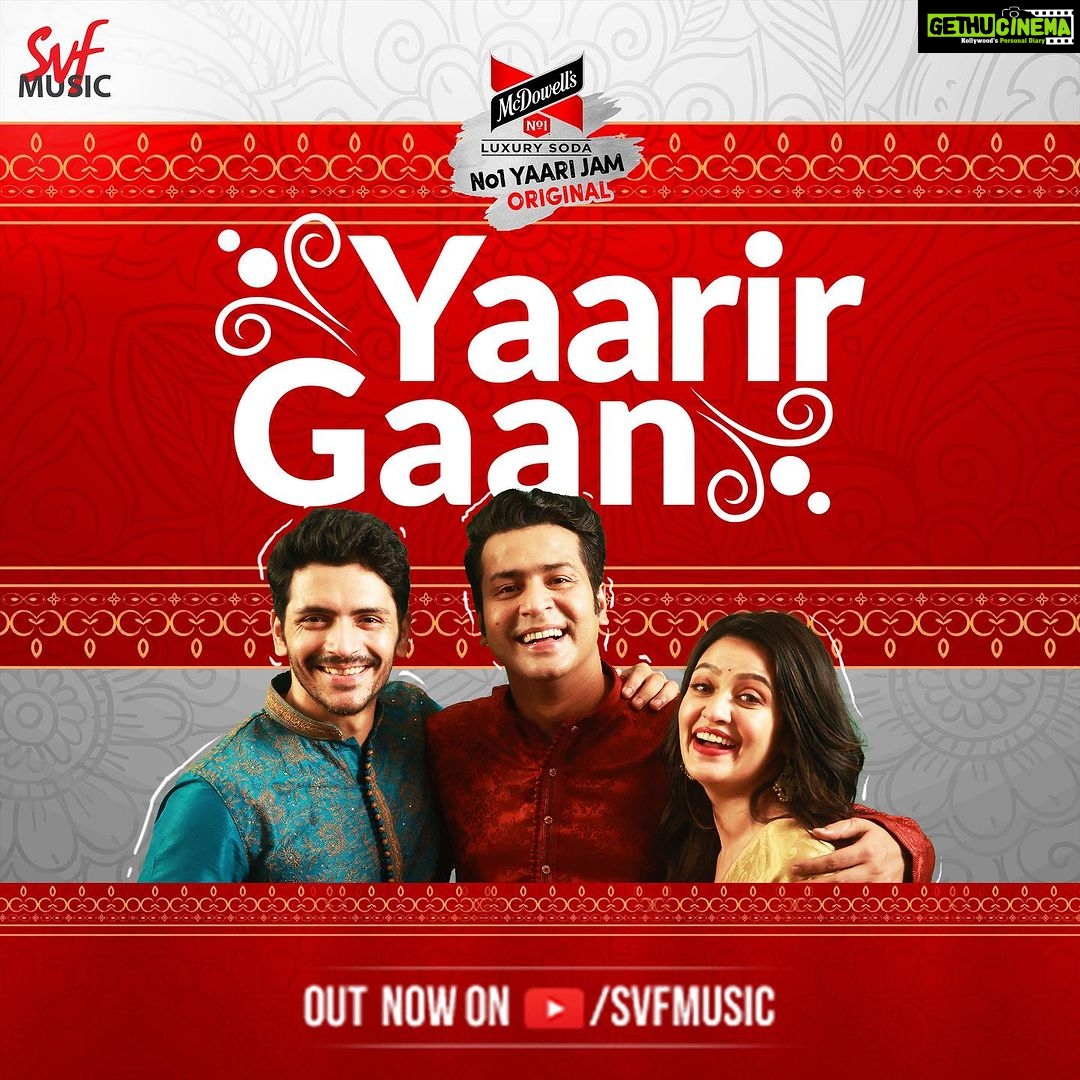 Priyanka Sarkar Instagram - Laugh a little harder and cry a little less with your yaars. Celebrate with your yaars with #YaarirGaan: Link in Bio @anirbanbhattacharyaofficial @priyankasarkarz @arjunchakrabarty @babbachi @utso.music @svfbrands @iammony @no1yaariofficial #PujoWithSVF #SVFMusic