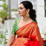 Priyanka Sarkar Instagram - #PujoReady ... Wearing @priyagopalbishoyiofficial Clicked by @sanjibghoshphotography Styling @fashiondoctor_official Makeup-hair @makeupbysumanganguly @moumitasani
