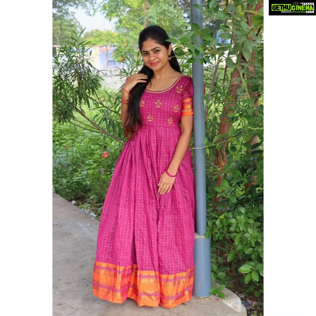 Priyankha Masthani Instagram - Thanks for the pretty outfit:- @atc.garments #priyankhamasthani #priyankha #villagegirl #salemponnu #masthani #priyanka #mastani