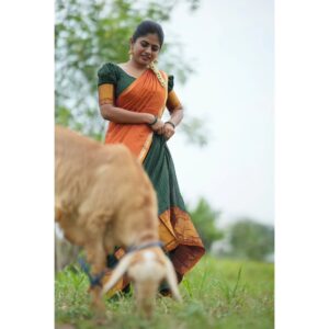 Priyankha Masthani Instagram - கிராமத்து வாசம்🤍
Pc:- @candizhafotos