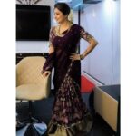 Rachita Ram Instagram - 💜 Outfit by @sindhureddyofficial Styling @varshini_janakiram Hair & Makeup @paramesh_hairstylist & @nageshmakeover09
