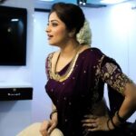 Rachita Ram Instagram - 💜 Outfit by @sindhureddyofficial Styling @varshini_janakiram Hair & Makeup @paramesh_hairstylist & @nageshmakeover09