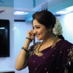 Rachita Ram Instagram - 💜 Outfit by @sindhureddyofficial Styling @varshini_janakiram Hair & Makeup @paramesh_hairstylist & @nageshmakeover09