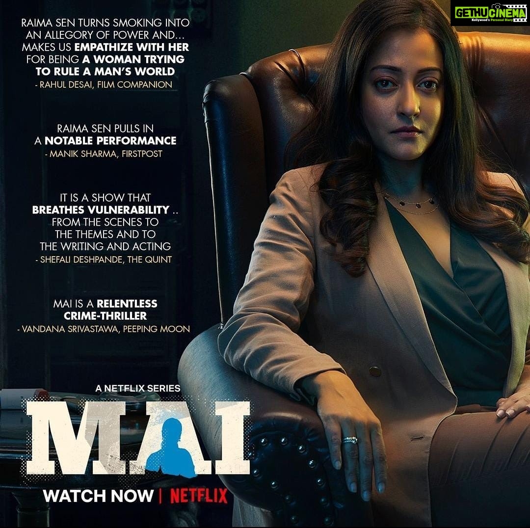Raima Sen Instagram - @netflix_in @officialcsfilms #mai #maionnetflix