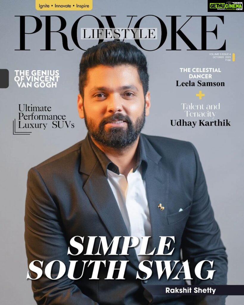 Rakshit Shetty Instagram - Rakshit Shetty, the celebrated actor of new age South Indian cinema, is known for his diverse roles and unique storytelling. Catch an exclusive interview with the Simple Star in the October Issue of Provoke Lifestyle magazine. Now on Stands. Photography: @theportraitstudio_tps Styling: @beingstyl & @vismaya__studios Outfits: @108bespoke & @hotsman_india Shoes: @lussolifestyleofficial #rakshitshetty #provokemagazine #provokelifestyle #stayprovoked