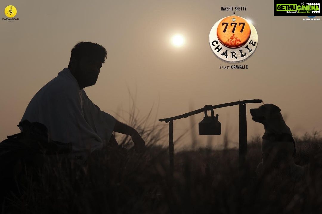 Rakshit Shetty Instagram - #100thDayOnSet with Charlie and the amazing team who have been constantly working on spreading a beautiful message. A message of unconditional love.