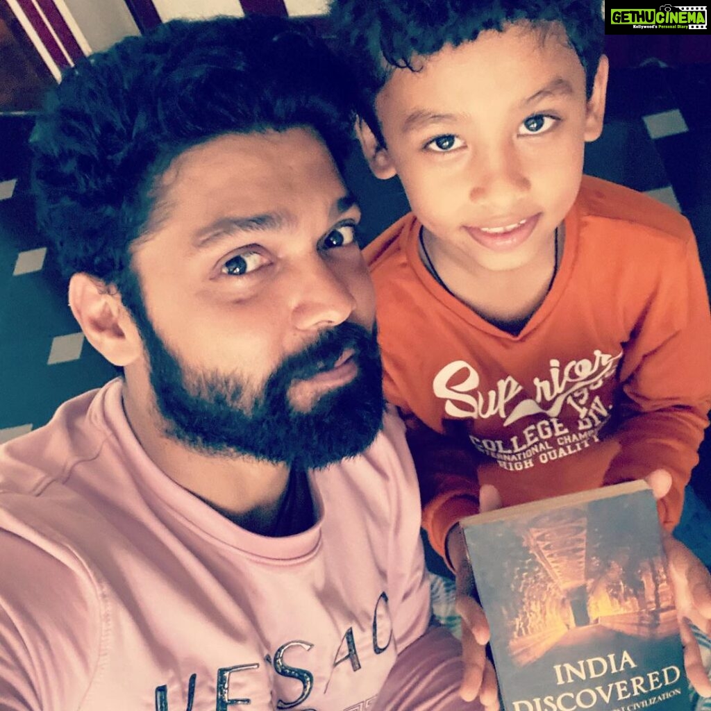 Rakshit Shetty Instagram - My nephew knows what I like to read... 🤗