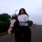 Rambha Instagram - Laanya ❤️🤗#horsepower #horses #kids #horse riding