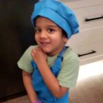 Rambha Instagram - Crazy baking day #baking #kids #kidsfashion #cupcake #messy #kitchens