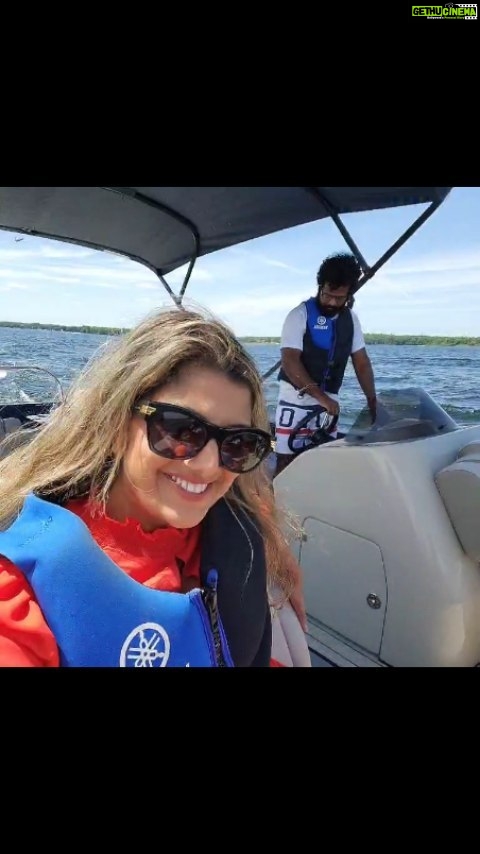 Rambha Instagram - ❤️⛱️buck horn Sand beach #beach #beachlife #vacation #family#sand #beach #summer #vacation #family ⛱️ 😎 😍❤️ Buckhorn Lake,Kawartha's