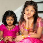Rambha Instagram - Throw back pics of my angels 😇😇 ✨️#daughters #celebrity #kids #kidsfashion #girlbaby#angel