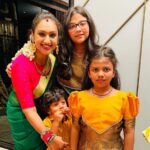 Rambha Instagram - it's lovely 😍 catching up with you pritama. 💕 #celebration #pooja #varalakshmivratham #friends #family