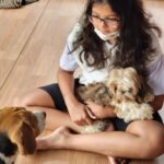 Rambha Instagram – Doggie love ❤️ #dog #love #puppiesofinstagram #kids#naughty #girls#children