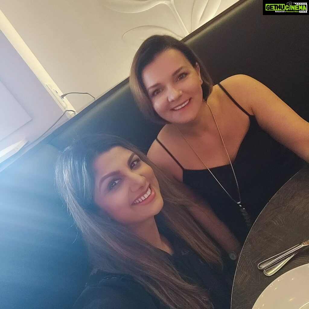 Rambha Instagram - Special lunch after a long time with beautiful 😇and lovely friend @olgafrd #friendship #friend #coach #training #gym #lunch