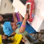 Rambha Instagram - Crazy baking day #baking #kids #kidsfashion #cupcake #messy #kitchens