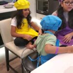 Rambha Instagram - Crazy baking day #baking #kids #kidsfashion #cupcake #messy #kitchens