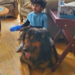 Rambha Instagram - Shivin with his best pals ❤️ #doggystyles #dog #dogsofinstagram #pals #dogsofcanada #kids