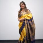 Rambha Instagram - A women's love for Sarees😍❤️#saree #sareelove #sareefashion #celebrity #celebritystyle #women #beautiful #housewifes #homemakers#yellow #colours #indianwedding