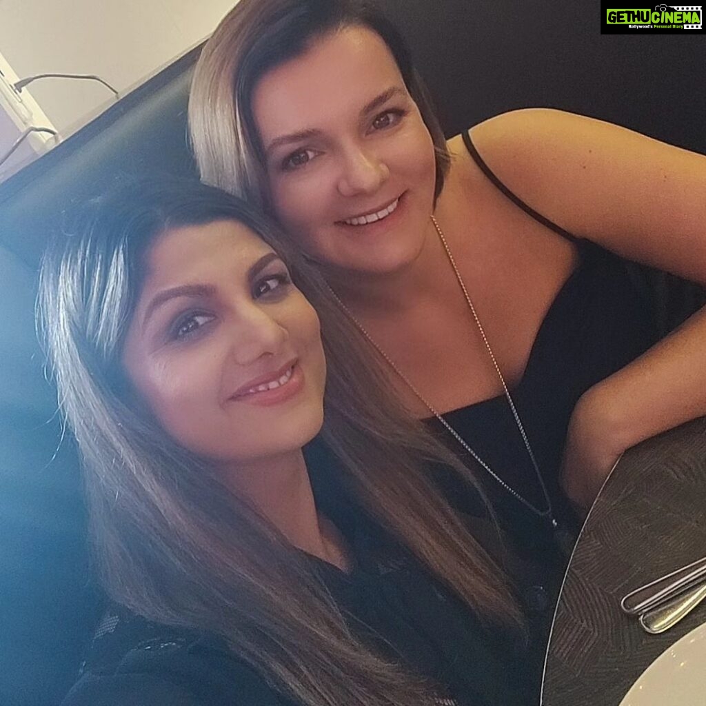 Rambha Instagram - Special lunch after a long time with beautiful 😇and lovely friend @olgafrd #friendship #friend #coach #training #gym #lunch