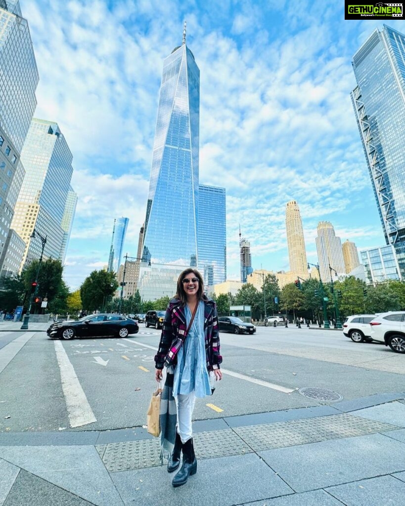 Ranjini Haridas Instagram - One World Trade Centre,Downtown Manhattan formerly knows as the Freedom Tower is the tallest building in New York as well as the western hemisphere. Just another touristy day for me !!!😬 #traveldiaries #newyork #manhattan #freedomtower #oneworldtradecenter #ranjiniharidas One World Trade Center