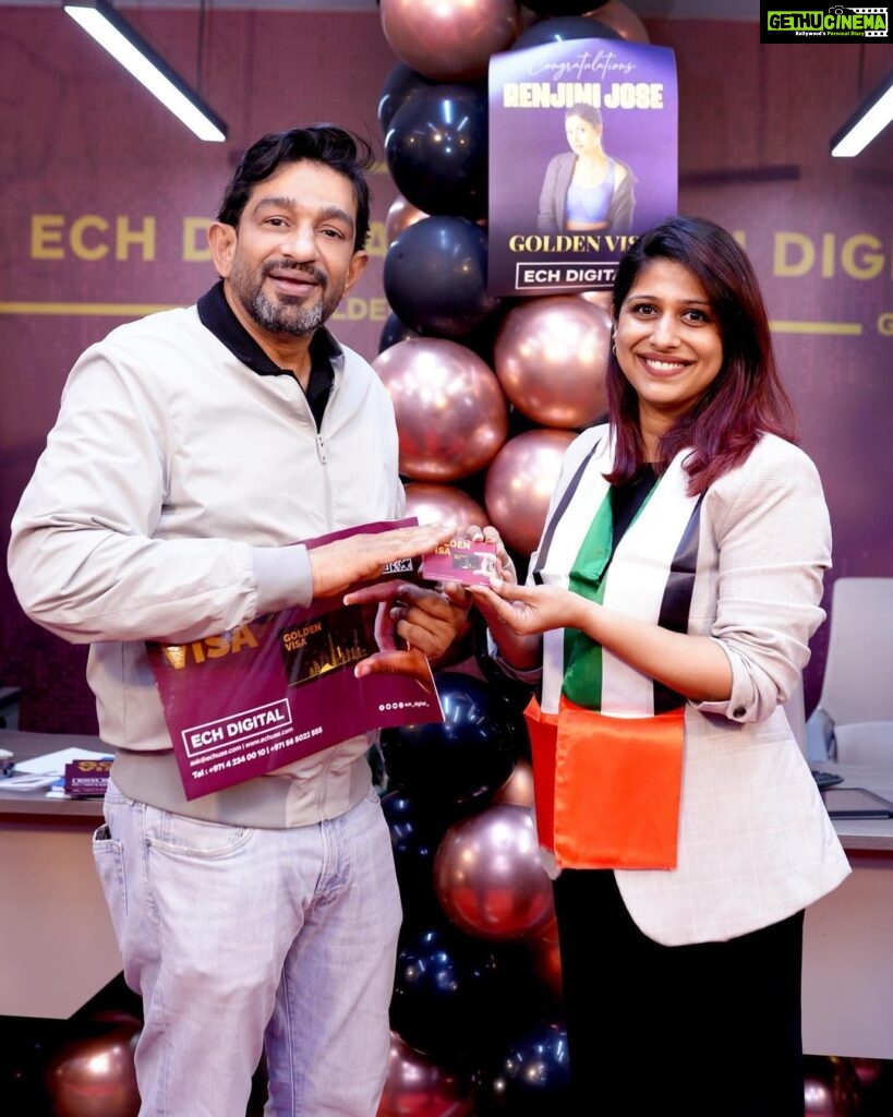 Ranjini Jose Instagram - Congratulations to The Most Multi faceted Versatile South indian Film Play Back Singer Ms Ranjini Jose for your Golden Visa Honor Under the Category of Celebrity Singer . Ranjini Jose . . . . . #dubaigoldenvisa #goldenvisadubai #goldenvisauae #uaeresidencevisa #dubairesidencevisacost #uaeresident #dubaifamilyvisa #uaefamilyvisa #dubaipermanentresidence #goldenvisa #uaegoldenvisa #echdigital #echdigitalgoldenvisa #familygoldenvisa #managergoldenvisaechdigital #echdigitalgoldenvisa