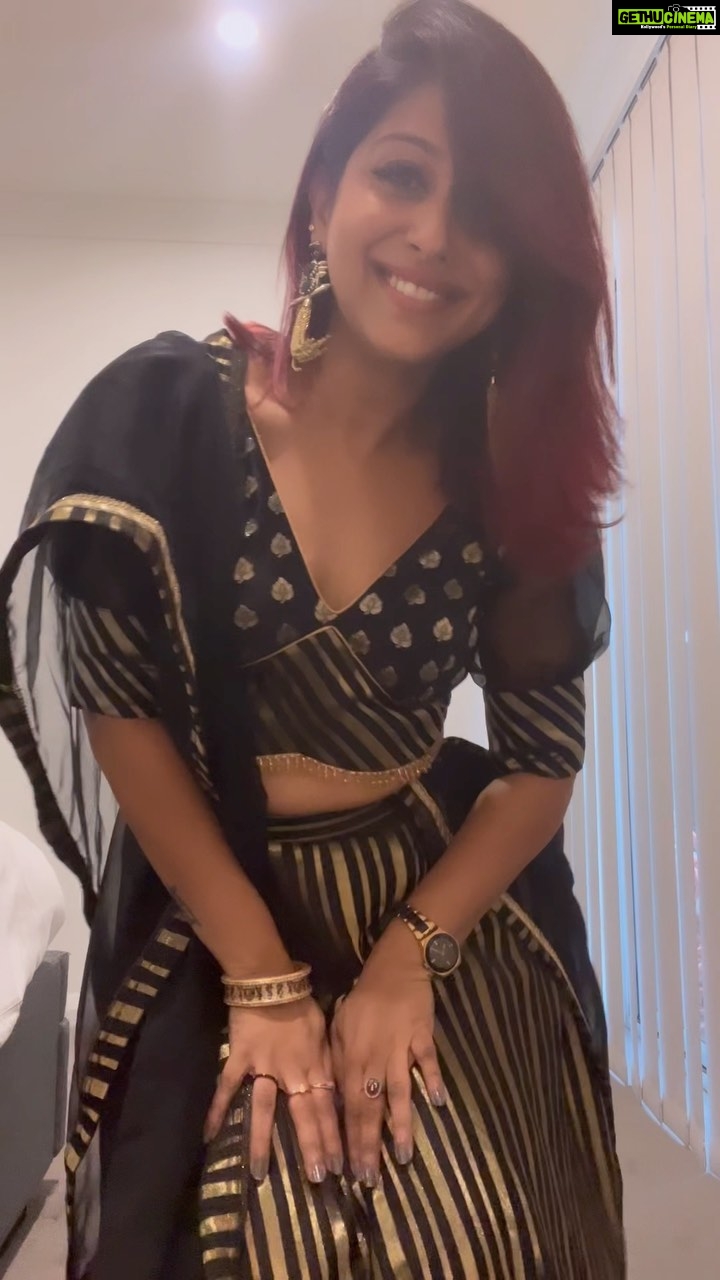 Ranjini Jose Instagram - Jhumka Gira Rey !!!! Had some time to kill before my gig so thought why not a reel !!! Going with the trend in this beautiful ghagra choli made by my sweetheart @mers.mathew #giglife #australia #wollongong #letsrock #rj #reels