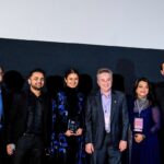 Rasika Dugal Instagram - So inspiring to be in a room buzzing with cinema lovers ❤️. Each one charting their own journey with films... #OpeningNight @csaffestival. Delighted that #LordCurzonKiHaveli will be the #closingnight film. Thank you @csaffestival for honouring and regarding my work with the #SAFA award 🙏. Alongside the lovely @aparshakti_khurana. 📷@chicityhero HMU @makeupby.karishma