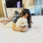 Rasika Sunil Instagram - That is how annoyed he gets with my constant squishing 😄 #rasikasunil #rushsunil #doggyboi