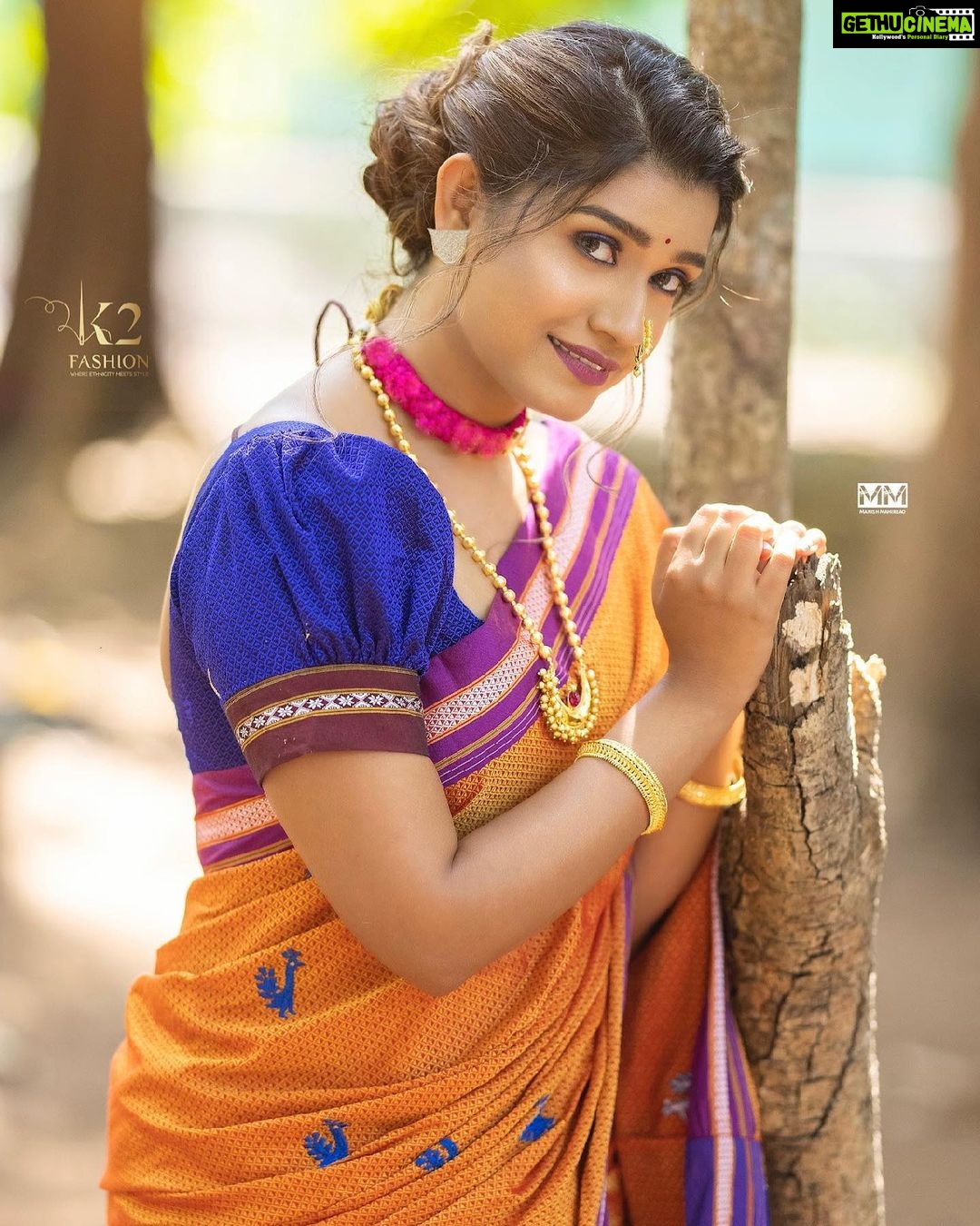 Rasika Sunil Instagram - Morya!!! 🌺🌸🌼 Saree by - @k2fashioncloset Photography - @yogendra_chavhan Edited by - @mm_edits_2k22 Make-up - @madhurikhese_makeupartist Hair - @komalpashankar_makeupartist #Rasikasunil #rasikasunilfc #love #gratitude #happiness #fun #ganeshchaturthi #ganpatibappamorya #festival #modak #bappa